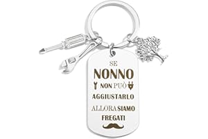 BOMEON Nonno Portachiavi Regalo Nonni Natale Regali Festa Dei Nonni Idee Regalo Festa Del Papà, Regalo Nonni Festa, Regalo Per Nonni, Regali San Valentino Compleanno Anniversario Pasqua Portachiave Regalo