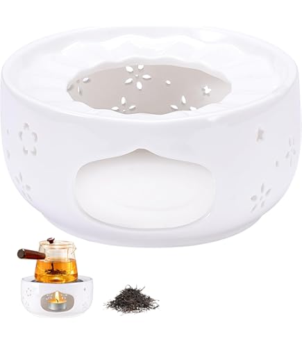Roestvrij stalen theepot Warmer Kaars Basis, Holle Frame Ontwerp Kaars Houder, Tealight Warmer voor Borosilicaat Glazen Theepotten Koffie Tealight Heater