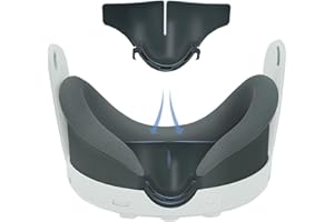 NUHFUFA 1 coussinet de nez souple en silicone pour casque VR Quest 3, anti-fuite, protection de nez en silicone, accessoire VR