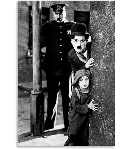 Tableau Mural - KUSTOM ART - Charlie Chaplin - Impression Laser Sur