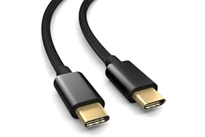 PAXO Kabel USB C na USB C 5 m, 10 Gbit/s USB 3.2 Gen2, kabel do ładowania USB typu C i kabel do transmisji danych, czarny