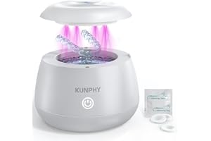 Ultrasonic Retainer Cleaner：KUNPHY 48kHz Ultrasonic Cleaner with Retainer Cleaning Tablets for Aligner, Nightguards, Sport Mouth Guards, Braces, Toothbrush Heads, Denture