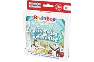 BEZZERWIZZER Beezerwizzer Studio | BrainBox Pocket Personajes Relevantes | Juego de Cartas | A Partir de 8 Años | A Partir de 1 Jugador | 10 Minutos por Partida | Español