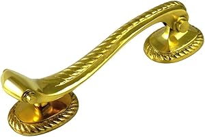 Ironmongery World Front Door Knocker Traditional Classic & Vintage Victorian Knocker (Georgian Scroll Polished Brass)