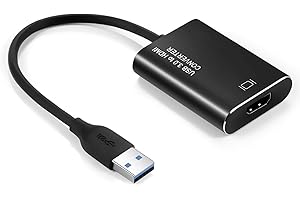 AGEEMY USB 3.0 zu HDMI Adapter,USB zu HDMI 1080P Full HD Video Audio Multi Monitor Adapter Konverter kompatibel mit Laptop HDTV TV Windows 7/8/10 PC nur (NO Mac & Vista)