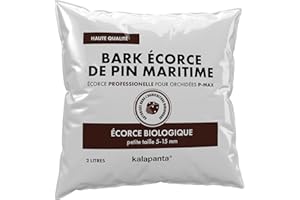 Kalapanta - Bark Orchidées, substrat, écorce de pin Maritime idéal pour rempoter Toutes Les orchidées (Petite Taille | 5-15 mm), autorisé en Agriculture Biologique