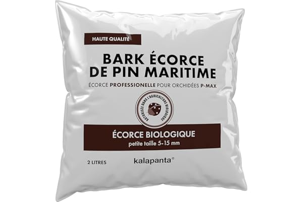Kalapanta - Bark Orchidées, substrat, écorce de pin Maritime idéal pour rempoter Toutes Les orchidées (Petite Taille | 5-15 mm), autorisé en Agriculture Biologique