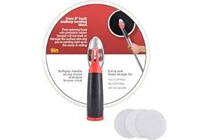 QZATACAEN Pole Drywall Sander Radius Handheld Sander Head 9 Inch for Dry Wall Radial Round Celing Prep Painting Sanding Tool Include 3 Pcs Sanding Sheets 80,100,150 Grits