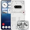 Nothing Phone (3a) 256 GB - mobile phone with 32 MP front camera, 30x ultra zoom - White + Nothing Ear (a) White