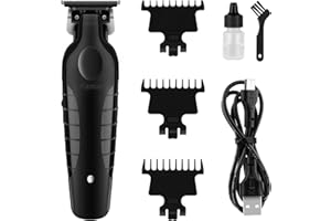 KEMEI Tondeuse à cheveux noire pour homme, tondeuse électrique sans fil pour la coupe de cheveux, tondeuse de barbier professionnelle, tondeuse sans fil rechargeable par USB km-2299