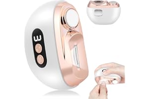 AOOWU Elektrischer Nagelknipser, Nageltrimmer Nagelpolierer 2 in 1, Nagelreste mit Licht, Kabelloser 3-Gang-Nagelknipser, Kein Lärm Fingernagelknipser für Babys, Ältere Menschen und Erwachsene