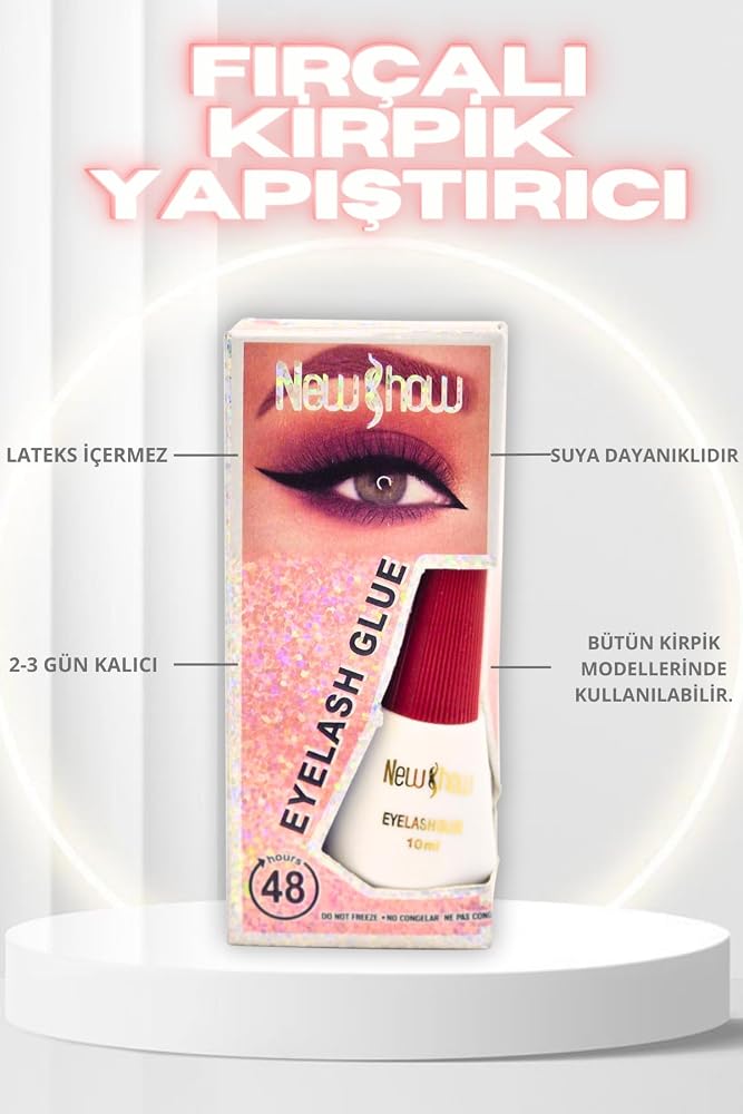 Siyah Ultra Güçlü Fırçalı Suya Dayanıklı Kirpik Yapıştırıcı- 10ml Kirpik Yapıştırıcı & Eyelash Glue