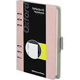 Oxford 6 halkalı profesyonel not defteri, 17,8 x 22,9 cm, doldurulabilir not defteri, fildişi renkli kağıt, 100 yaprak, pembe