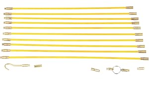 OUMEFAR 10 Sztuk 4mm Kabel z Włókna Szklanego do Biegania Kabel Elektryczny Taśma Rybna Zestaw do Ciągnięcia i Pchania Zestaw Prętów Kablowych Pręt Kablowy ścienny Narzędzie do Ciągnięcia Pchania