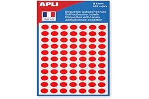 APLI agipa 111833 Markierungspunkte, Durchmesser: 8 mm, rund, rot