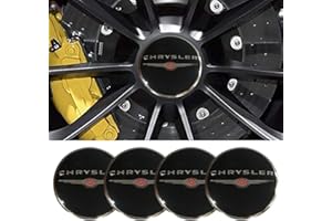SFEG 4pcs 56MM 2.2'' Emblem Badge Sticker Wheel Hub Caps Center Cover ABS Material (fit c-hrysler)