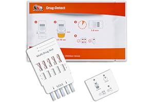 self-diagnostics Multi 5 Szybki Test Narkotykowy – Wykrywanie 5 Rodzajów Narkotyków: Kokaina, Konopie (THC), Amfetamina, Opiaty/Morfina i Metamfetamina – 5-minutowy Domowy Test Moczowy