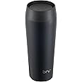 bru Travel - Insulated Coffee Cup Travel Mug for Hot Drinks, Leakproof, Ceramic Lined (Black Magic, 16oz | 460ml)