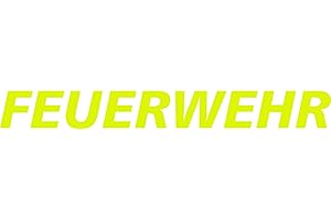‎FINEST FOLIA Finest Folia Autoaufkleber Feuerwehr Aufkleber für Auto Motorrad BootBus Kfz Zubehör Sticker Selbstklebend Löschen Bergen (Neongelb, 20cm kurzes F K085)