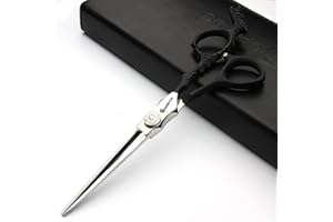 AXEMOORE Sharonds - Tijeras de peluquería con diseño de dragón chino de 6 pulgadas, tijeras de peluquería de alta gama, tijeras de peluquería hechas de 440c + tijeras de adelgazamiento (tijeras de corte)