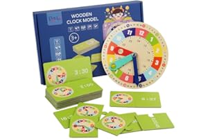 BOHRMA Uhr Zum Lernen Für Kinder, Unterrichtszeit, Montessori-Spielzeug Für Kleinkinder, Lernuhr, Frühes Lernen, Grundschule Schulbedarf Knobelspiele Förderspiele, Pädagogisches Spielzeug Geschenk Für Kinder