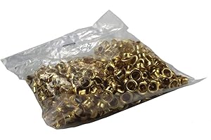 Rexel Natural Brass Finish Eyelets, For up to 15 Sheets, 4.7 mm Diameter and 3.2 mm Length, Use with Hole Punch and Eyelet Pliers, Copper Plated, Pack of 500, 20320050