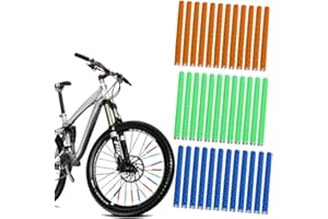 Quesuc 36 pièces Réflecteur de Rayon de Vélo,ensemble de vélo réflecteurs à rayons, Tubes Réflecteurs pour Rayons de Vélo Visibilité à 360°,installation facile étanche pour Tous Les Vélo Standard