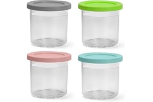 KISSRAL Eisbehälter für Speiseeis Eiscreme Behälter für Ninja Creami, Creami Behälter für Eismaschine/Ice Cream Maker, Eisbehälter für Speiseeis mit Deckel Kompatibel mit Ninja Eismaschine Zubehör