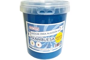 BRAGULAT FRAMBUESA - Algodón de Azúcar 1200 gr (200gr. GRATIS) - Azúcar Aromatizado de Frambuesa Natural - Azúcar de Frambuesa - Ideal para Postres