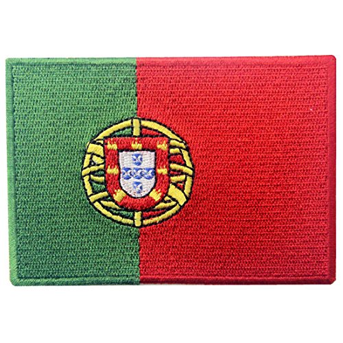 Bandera de portugal portugués parche bordado de aplicación con plancha