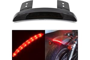 KaTur Fender bord moto 8 LED rouge d'arrêt Courir frein arrière Feu arrière pour Harley Sportster XL 1200N 883N XL1200V XL1200X (Objectif Fumé)