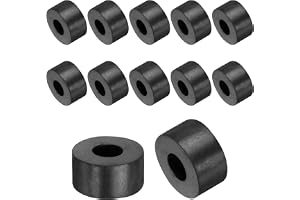 QUARKZMAN Gummitätningar, gummispacer, 20 mm ytterdiameter x 8 mm innerdiameter x 10 mm höjd, svart, runda distanser, tjocka