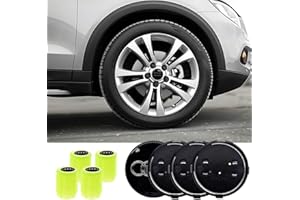 MIFKLMV Coprimozzi Auto 60mm Coprimozzi Ruota Coprimozzo, ABS di Auto Coprimozzo Tappi Coprivalvola Pneumatici Tappi Valvola Coperture Tappi Coprivalvola, per Ruota con Logo Accessor -8PCS