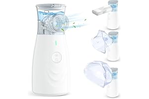 ‎JOSSIS Inhalationsgerät, JOSSIS Inhaliergerät für Kinder und Erwachsene, Partikelgröße 1-5µm, Einstellbarer Sprühnebel, USB C Aufladbarer Inhalator