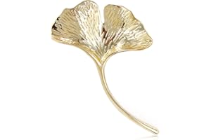 FAIRYGATE Brooches for Women Tulip Ginkgo Biloba Dress Leaf Brooch Women's Costume Shawl Jewellery Decoration Birthday Gift Party Accessories Gifts, B41