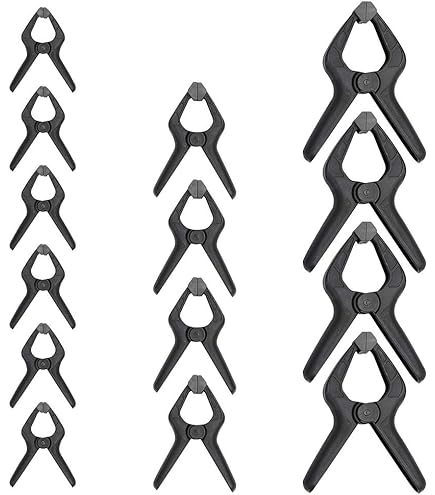 Morsetti A Molla In Plastica Resistente Da 6 Pezzi Da 3 Pollici, Clip Per Schermo Dipinto In Carta Su Tela, Clip Per Sfondo Per Strumento Fotografico, Morsetto Per La Lavorazione Del Legno - Foto 9