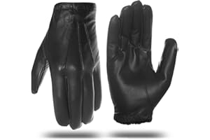 Harssidanzar Mens Thin Unlined leather police duty gloves GM031EU