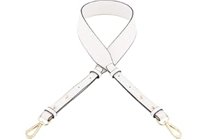 CHGCRAFT 102cm Bandoulière Large en Cuir Chaîne Remplacement Sac à Main Sangle réglable pour Sac Cuir pour Sacs à BandoulièRe Sacs à Main- Blanc