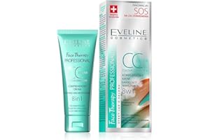EVELINE COSMETICS Crema hidratante y calmante CC 8 en 1, 30 ml