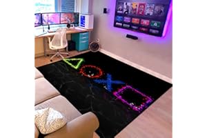 Keivvsh Gaming Rugs for Kids Boys Gamer Area Carpet Printed Controller Gamepad Area rug All Saints' Day Gift for Kids Home Decor Non-Slip Comfy Floor Casual Mat - 40"x60"in