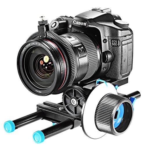 Neewer   Follow Focus avec Ceinture Anneau Gear Adjustbale pour Cam  ras DSLR telles que Cam  ras Nikon  Canon  Sony DV Cam  scope Film Vid  o  Supports d   paule Adapt    Stabilisateur  Film de Plates-Formes  Tous 15mm Montures Tiges