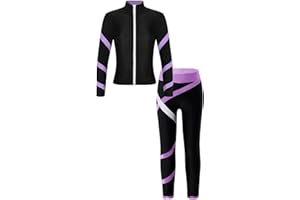 Aiihoo Mädchen Sportanzug Kinder Jogginganzug Sweatshirt +Sport Leggings/Shorts Sporthose Trainingsanzug Trikotanzug Yoga Fitness Workout Laufen Tanz
