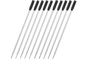 MengRan 4.5'' Ballpoint Ink Pen Refills for Twist Pens,1mm Medium Tip, Compatible with Cross Pen Refills (8513)(10 Pcs Black Ink)