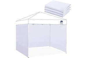 Fanpat 3 Paredes Laterales para cenador, Resistente al Agua, 3 x 3 Paneles Laterales, Pared Lateral, 99% protección UV, Solo 3 Paredes Laterales, Tienda de campaña no incluida (Blanco, 3PCS)