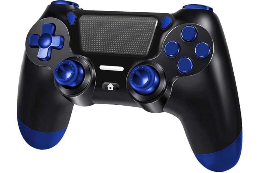 BJXOZ Wireless Controller per PS4, con Vibrazione, Sei-Assi Sensore Giroscopio, Jack Audio, Pannello Touch, Funzione screenshot, senza fili Controller per PS4/Slim/Pro/PC