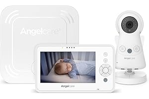 Angelcare AC25-1 Movement Monitor with Video & Sound, no wifi, Medically Certifed, movement monitoring, added reasurance without nuisance wearables.