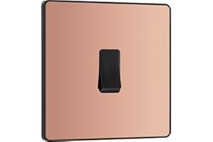 BG ELECTRICAL BG Evolve Polerowana miedź (czarny) pojedynczy pośredni przełącznik światła, 20 A 16 Ax