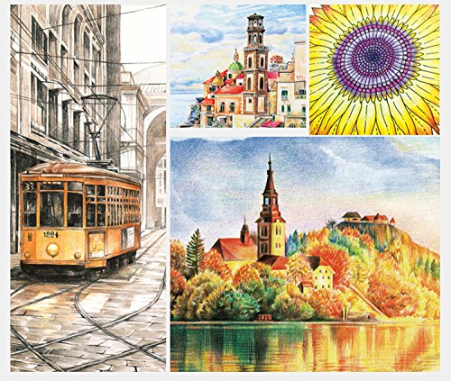 Cobee Buntstifte 72 Aquarelle Wasserlösliche Farbstifte Set für Secret Garden Kunst Marco Farbige Zeichnung Artist Sketch Malerei in Karton - 5