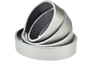 esnado Lederband, Lederriemen Flach. 1 Meter. Breite/Farbe: wählbar (Breite: 20 mm, Silber) | ECHTES Leder | pflanzlich gegerbt | Schmuck, Armbänder, Basteln, Dekorieren, DIY, Mittelalter