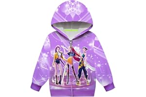 YUANDIANN Huntrix - Felpa con cappuccio per bambini, con chiusura lampo, con stampa 3D, per compleanno, 100-160 cm